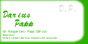 darius papp business card