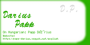 darius papp business card